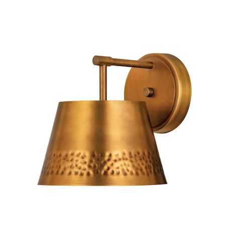 Z-Lite Maddox 1 Light Wall Sconce, Rubbed Brass & Rubbed Brass 6013-1S-RB